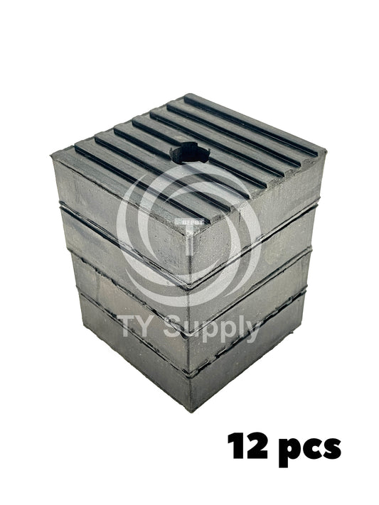 12 PACK Anti Vibration Rubber Pad Industrial Dampener Isolation Air Compressor HVAC 3x3x1"