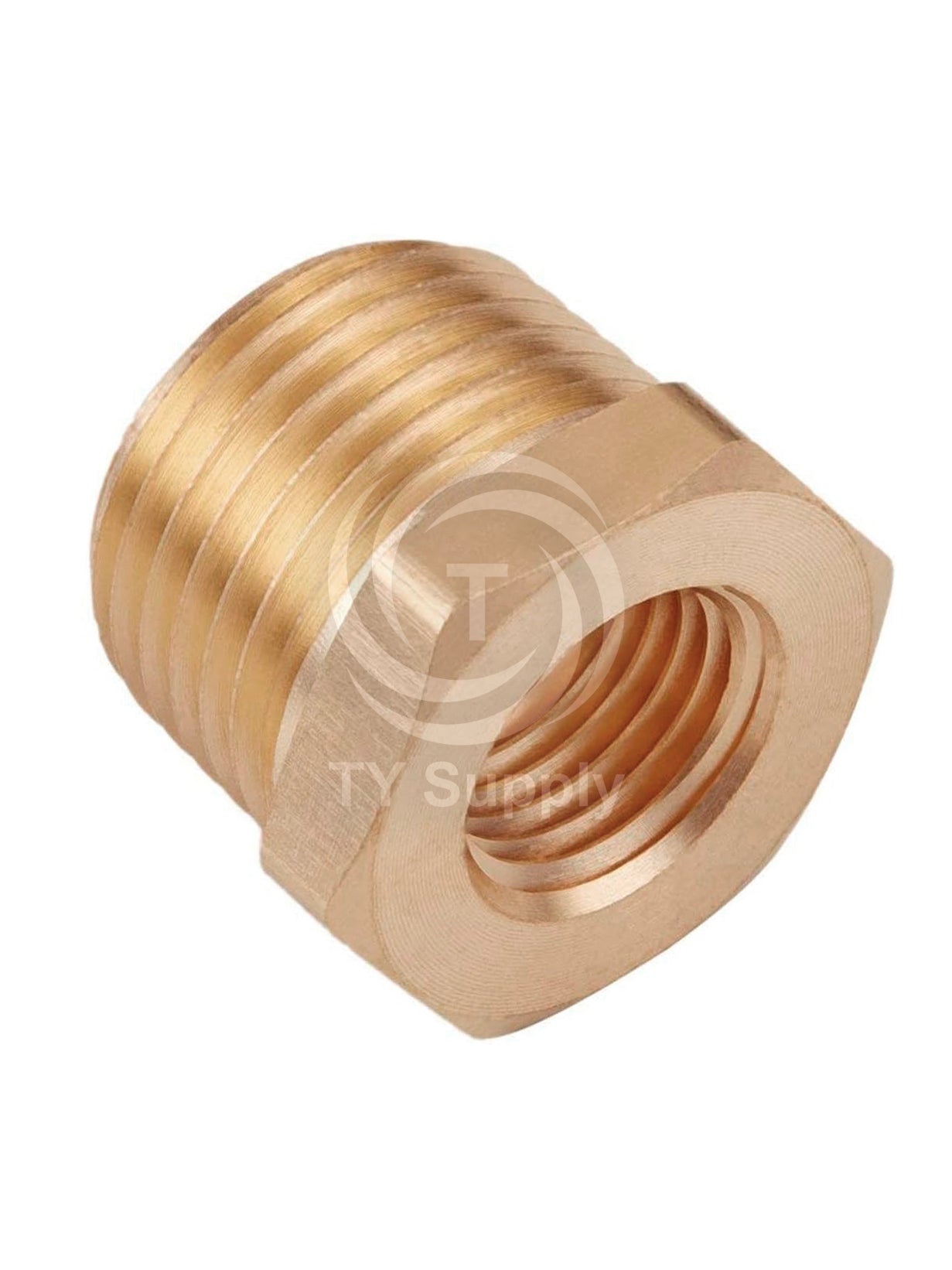 Hex Brass Reducer Bushing Threaded Pipe Fitting 1/2″ NPT Male x 1/4″ NPT Female Adapter