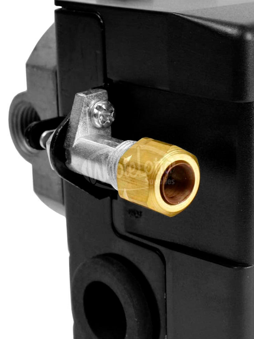 LEFOO Pressure Switch 95-125 PSI 1 Port Air Compressor Control w/ Unloader 20AMP