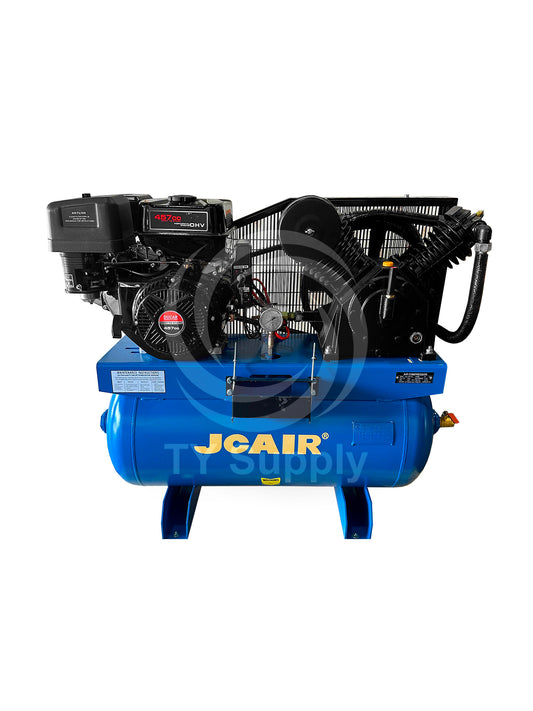 JC AIR 30 Gallon Piston Air Compressor 14hp Gas/Petrol Powered 12BAR / 20 CFM