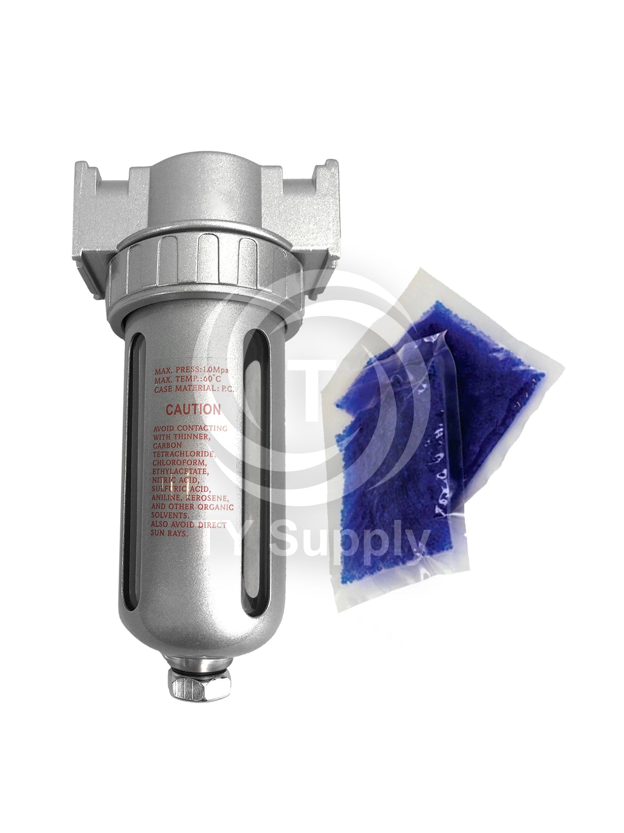 3/8″ NPT Compressed Air In Line Filter Mid Flow Desiccant Dryer Moisture Water Separator