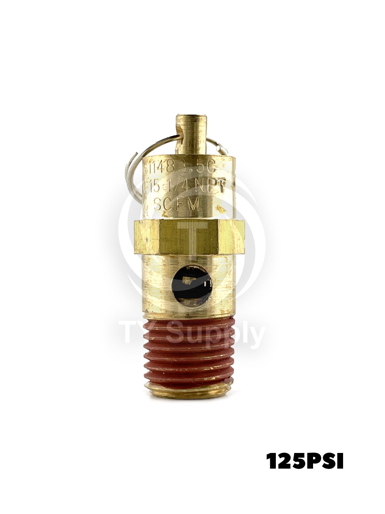 125 PSI 1/4" Male NPT Air Compressor Pop Off Pressure Relief Safety Valve Solid Brass 49 SCFM