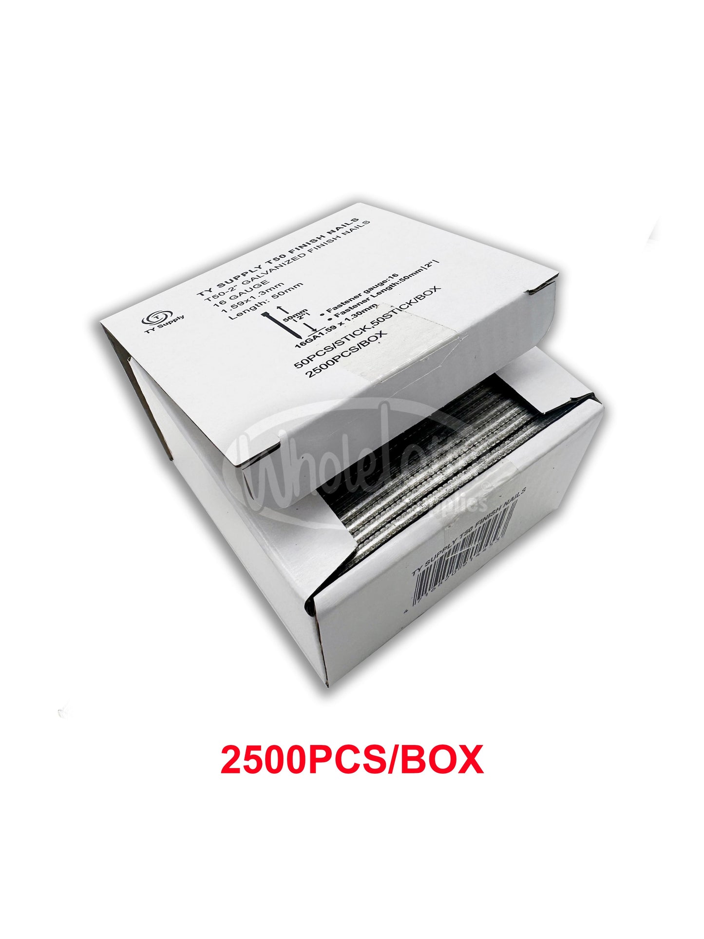 T50 (50mm) 2" Length Nails for 16 Gauge Straight Finish Nailers 30000 pcs Carton
